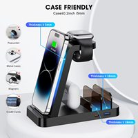 Chargeur sans fil 5 en 1 36W Chargeur de bureau Station de recharge sans fil multifonctionnelle avec TYPE-C ET SORTIE USB
