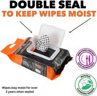 Lingettes de nettoyage pour barbecue OEM, double action, dégraissantes, non tissées, extra douces, pour grilles, outils, patio, sans danger pour les aliments
