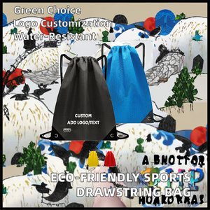 Custom Logo Eco-Friendly Oxford Drawstring Backpack Waterproof Polyester Lining Fashionable Stripe Design Sport Gym <b>Bag</b> Unisex - Product Image 3