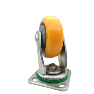 Hochwertige 3 4 5-Zoll-Handkartenrollen Mittelgroße Lenk rolle mit massivem <span class=keywords><strong>PU</strong></span>-Kunststoff rad Nylon und TPR-Material rollen - Product Image 3