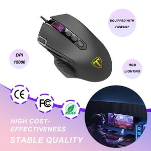 เมาส์สำหรับเล่นเกมแบบมีสาย 15000 ดีพีไอ พร้อมไฟ RGB สำหรับพีซีเกมเมอร์ รุ่น TGM-305 - Product Image 1