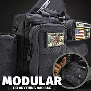 Porte-bouteille pour hommes, patchs moraux multifonctions, OEM, 3 <span class=keywords><strong>en</strong></span> 1, sac à couches, tactique <span class=keywords><strong>militaire</strong></span>, pour papa - Product Image 2