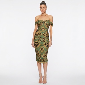 Robe de soirée longue Yijiayi-Alluring de marque Guangdong, col épaules dénudées, couleur unie, tricotée numérique 260g, pour événements formels, modèle YJYL5(<span class=keywords><strong>306</strong></span>) - Product Image 6