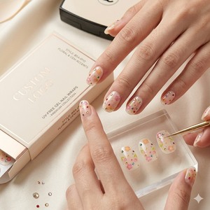 Bandes d'ongles en résine semi-durcie 3D sans UV, <span class=keywords><strong>strass</strong></span>, autocollants d'ongles en résine UV longue durée, bandes d'art d'ongles professionnelles OEM ODM - Product Image 2