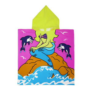 Poncho da spiaggia con cappuccio Buonic Mermaid 60x120 cm per bambini, copricostume - Product Image 2