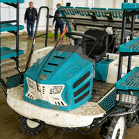 Transplanteuse de riz CNCMC TRT-6H haute efficacité à 6 rangs, autoportée, avec mécanisme d'équilibrage électronique