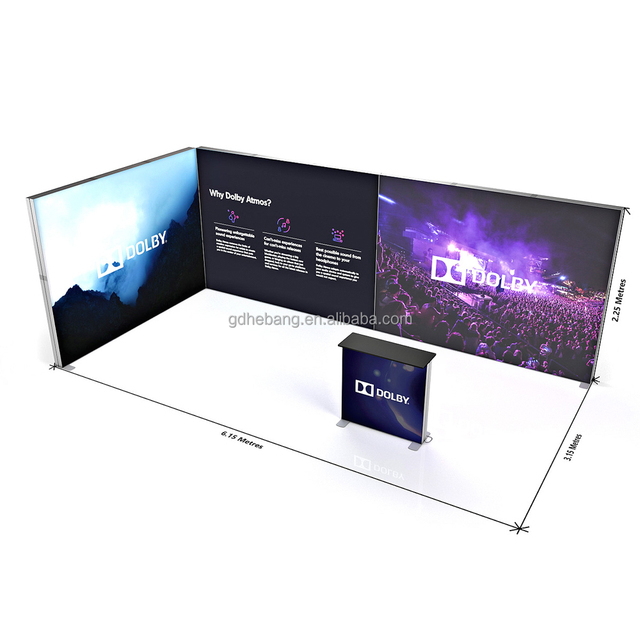 Portable SEG Fabric Light Box Exhibition Stand Trade Show Display Booth Aluminum LED Indoor/Outdoor Use