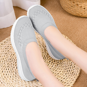Baskets BQ-1 pour femmes, populaires, grises, à enfiler, ballerines pour femmes, <span class=keywords><strong>pas</strong></span> chères, semelle en toile, éclairées et respirantes pour l'automne, le printemps et l'hiver - Product Image 4