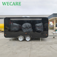 WECARE Remorque Food Truck Cuisine Mobile de Concession Entièrement Équipée pour Desserts, Glaces, Café, Pizza, Burgers, Tacos et Fast-Food