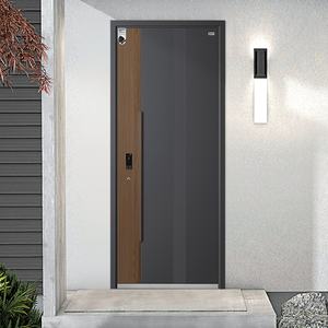 <span class=keywords><strong>Porte</strong></span> Pivotante en Acier Gris Foncé au Design Moderne et Personnalisable, avec Plusieurs Serrures Antivol, pour Atelier, Entrée de Maison, Sécurité Renforcée - Product Image 2