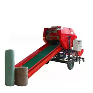 full automatic diesel engine straw mini hay silage baler machine Hay and Straw Baling Machine Grass Baler Round Hay Baler