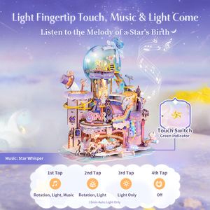 Star Workshop <span class=keywords><strong>Puzzle</strong></span> 3D de maison de poupée à transmission mécanique LED à activation tactile et fonction musicale, pour la vente en gros aux boutiques de cadeaux - Product Image 2
