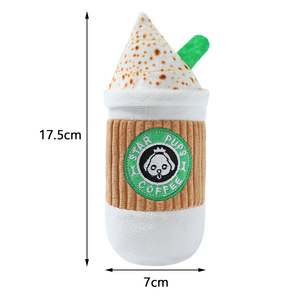 Wholesale Hot Selling <b>Cup</b> Bottle Shape Coffee Shape Interactive Squeaky Dog Plush Toy Spice Latte Funny Dog Chew Toys <b>for</b> Pet - Product Image 6
