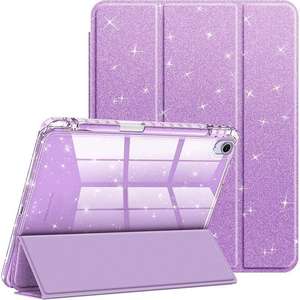 Étui pour iPad 10e génération 10,9 pouces avec protection d'écran en verre trempé, housse en cuir et protection antichoc pour tablette - Product Image 1