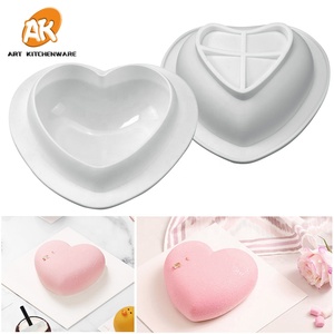 AK <span class=keywords><strong>3D</strong></span> corazón silicona Mousse pastelería moldes <span class=keywords><strong>de</strong></span> pastel <span class=keywords><strong>de</strong></span> Chocolate para decoración <span class=keywords><strong>de</strong></span> pasteles <span class=keywords><strong>de</strong></span> boda moldes para hornear Día <span class=keywords><strong>de</strong></span> San Valentín pastelería hornear - Product Image 1
