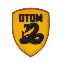 Badge tactique DTOM en PVC, à coudre, avec appliqué en dentelle, motif serpent 3D, crochet de ceinture, décoration vestimentaire, patch en caoutchouc, design personnalisé, souple