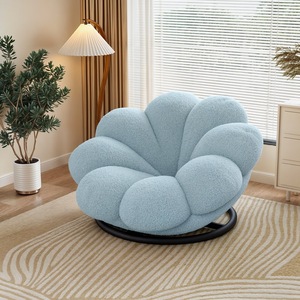 Sillón Reclinable Moderno <span class=keywords><strong>con</strong></span> Tapizado de Peluche, Cómodo, Giratorio, Ecológico, en Forma de Pétalo, para Sala de Estar, Venta Directa de Fábrica - Product Image 5