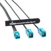 Câble coaxial RF 2-en-1 mini Fakra femelle vers double Fakra femelle Z Code pour caméra ADAS Rosenberger AMK12B-1M4Z5-Z vers 59Z113-000-Z