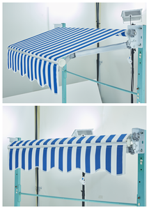Pièces détachées et accessoires pour auvents anti-pluie - Auvents rétractables à structure en acier sur mesure avec barre fronta - Product Image 4