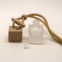 Diffuseur d'huiles essentielles suspendues en verre givré, désodorisant de voiture, 10 pièces, bouteille vide pour pendentif, diffuseur d'huiles essentielles
