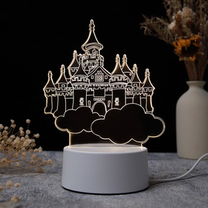 ไฟกลางคืน LED 3DNL ขนาดเล็กแบบกำหนดเองได้ ขายดี พร้อมอะคริลิคและ ABS หลากสีสัน ใช้สาย USB สำหรับห้องนอน - Product Image 3