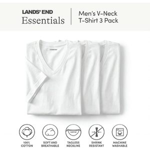 เสื้อยืดคอวีผู้ชาย FOXA แพ็ค 3 ตัว ผ้าฝ้ายพรีเมียม ทรงปกติ ใส่สบาย - Product Image 4