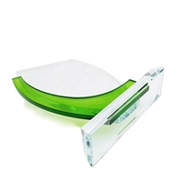 Trophée personnalisé en cristal vert, médaille en verre innovante pour employé de l'année, plaque pour cadeaux de salon professionnel