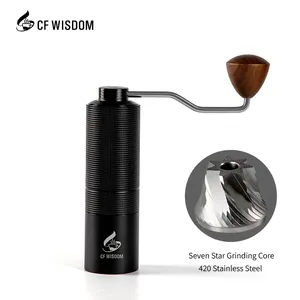 7-Axis Manual Stainless Steel Coffee Grinder For Hand Grinder Gift