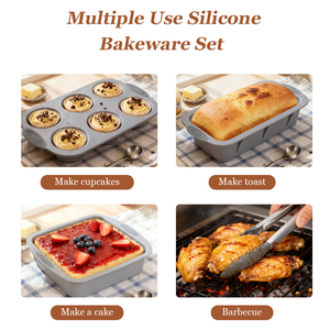 Silicone bánh khuôn bakeware Set Bánh Pan thìa dầu bàn chải không dính Cookie khuôn mẫu nhà bếp <span class=keywords><strong>Baking</strong></span> Nguồn cung cấp thiết lập cho bánh khuôn - Product Image 5