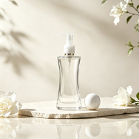 Bouteille PET cylindrique de 20/75/260/400 ml avec pulvérisateur à pompe, conteneur cosmétique vide pour emballage de soins de la peau, shampooing et lotion