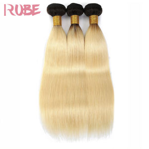 Perruque à fermeture en cheveux vierges Remy malaisiens 100% naturels, qualité usine, à <span class=keywords><strong>prix</strong></span> abordable, avec cuticules alignées, double trame, blond 1B/613 - Product Image 1