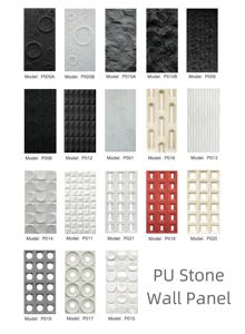 Panneau mural <span class=keywords><strong>en</strong></span> <span class=keywords><strong>pierre</strong></span> artificielle ignifuge moderne <span class=keywords><strong>en</strong></span> PU blanc rouge, revêtement <span class=keywords><strong>en</strong></span> <span class=keywords><strong>pierre</strong></span> artificielle pour usage <span class=keywords><strong>extérieur</strong></span> - Product Image 6