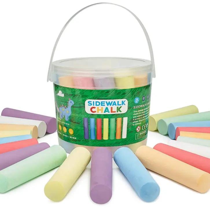 Тротуаре уличные мелки ведро 20 штук 7 видов цветов открытый уличный Мел для детей рисунок граффити моющиеся non токсический Мел ведро