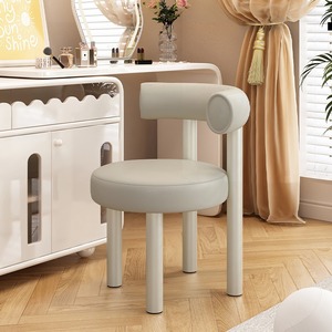 <span class=keywords><strong>Sedia</strong></span> da Pranzo Moderna in Pelle con Gambe in Metallo, Lusso Bianco Rosa Grigio, per Soggiorno, Ristorante, Hotel, Trucco - Vendita all'Ingrosso - Product Image 3