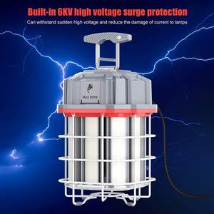 80W On/Off Switch Linkable LED <b>Temporary</b> Work Light 12000Lm 5000K Daylight LED Construction Portable Hanging <b>Lighting</b> - Product Image 2