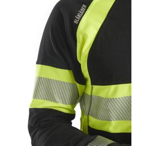 BLAKLADER - 351010309933XL Hi-Vis <b>long</b> sleeved <b>t</b>-<b>shirt</b> <b>Black</b>/Yellow - EAN 7330509672525 HI-VIS WORKWEAR - Product Image 4