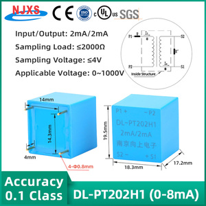 Njxse DL-PT202H1 Pcb Mount Spanningstransformator Hoge Kwaliteit Micro Precisie <span class=keywords><strong>Vt</strong></span> 2ma2ma Fabriek Prijs 4 Pins Spanningstransformator - Product Image 2