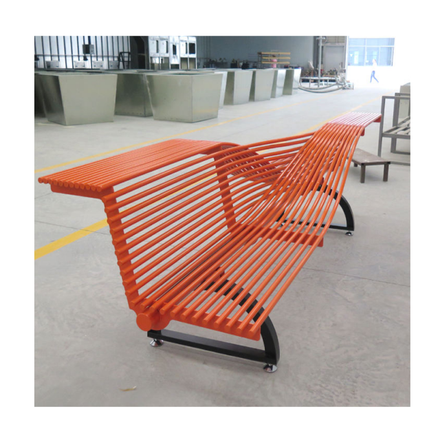 Custom High-end Curved Bench Patio Park Garden Bench with Backrest