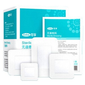 Pansement stérile Kefu Medical 4cmx4cm respirant, imperméable, pour soins postopératoires, jetable, auto-adhésif - Product Image 2