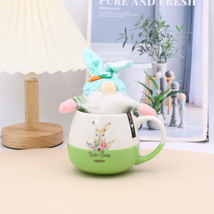 Factory Wholesale Custom High Quality <strong>Easter</strong> Color Glazed Ceramic <strong>Mugs</strong> with Gift Color Box Packaging and Doll 13oz Cute Cups - Product Image 5