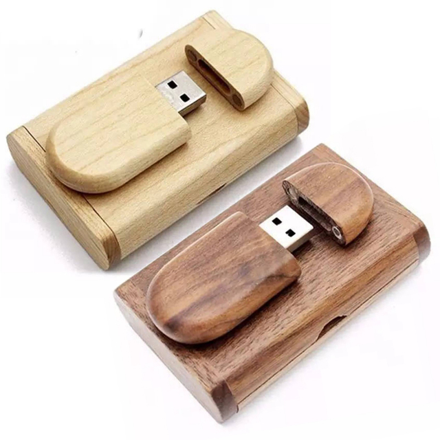 Free Engrave logo Customized OEM Logo Promotion Gift 8gb 16gb 32gb 64gb 128gb Wooden Usb Flash Drive with Box