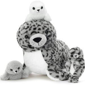 Peluche de foca manchada, súper suave, para calmar a mamá y bebé, regalo para niños, juguete educativo con temática del océano, ideal para cumpleaños. - Product Image 1