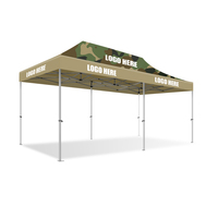 Gazebo publicitaire robuste et imperméable de 10x20 pieds avec cadre en aluminium, impression personnalisée du logo, coloré, pour exposition et salon professionnel