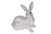 Argent Polystyrène Longue Oreille Lapin En Peluche Poupée Animal Jouet Cadeau D'anniversaire Lapin Ours Chien Jouets Pâques Enfants Décoration