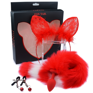 Plug anal queue de renard très vendu, longue queue d'animal extensible pour femmes et hommes, jouet amusant pour adultes, plug anal queue de renard - Product Image 1