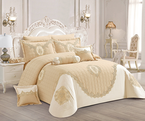 Tùy Chỉnh Sang Trọng 100% Đồng Bằng Sợi Nhỏ Vải Bền Thoáng Khí Skinfriendly Ấm Cúng <span class=keywords><strong>Comforter</strong></span> Thiết Lập Thêu Bộ Đồ Giường Bộ - Product Image 3