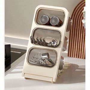 Plastic Desktop Storage Box YH Brand School Season Student Desk Inclined <b>Pen</b> Compartment Three-Layer Modern Simplicity - Product Image 2