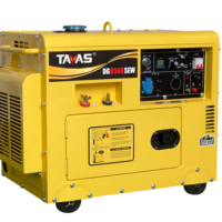 Générateur de soudage diesel portable à cadre ouvert refroidi par air TAVAS DG8000EW 6KW 9A 110-240V, haute efficacité, démarrage automatique 50/60Hz pour