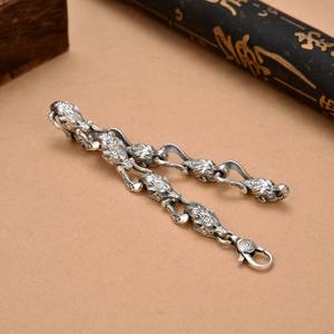 2024 nouveau design minimaliste loup marche <span class=keywords><strong>monde</strong></span> hommes bracelet rétro créatif haut de gamme conception domination de l'industrie lourde - Product Image 3