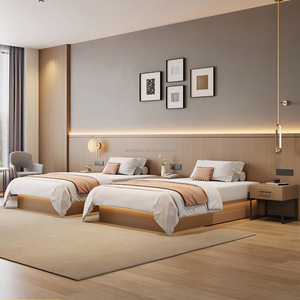 Hot Selling Motel Bed Frame Hotel Furniture Bedroom Sets Stylish Design 3 Star Hotel Furniture Applicable to Apartment Rentals - Product Image 2